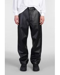 Carhartt - Pantalone Single Knee Pant in Pelle Nera - Lyst