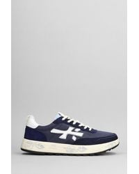 Premiata - Nous Sneakers In Blue Suede And Fabric - Lyst