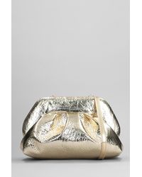 THEMOIRÈ - Tia Pineapple Clutch In Gold Faux Leather - Lyst
