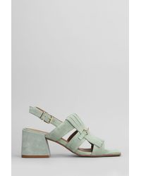 Carmens - Carry Trim Sandals In Green Suede - Lyst