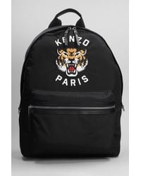 KENZO - Backpack In Black Polyester - Lyst