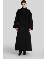 Entire studios - Rondo Coat In Black Wool - Lyst