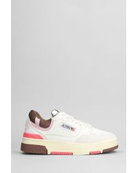 Autry - Sneakers Clc Low in pelle e camoscio Bianco - Lyst