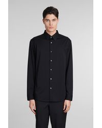 Theory - Sylvain Shirt In Black Cotton - Lyst