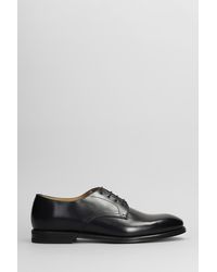 Henderson - Stringate in Pelle Nera - Lyst