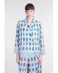 Holy Caftan - Camicia Jam in Cotone Grigio - Lyst