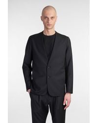 Attachment - Blazer In Black Polyester - Lyst
