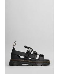 Dr. Martens - Pearson Flats In Black Leather - Lyst
