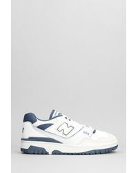 New Balance - 550 Sneakers In White Leather And Fabric - Lyst