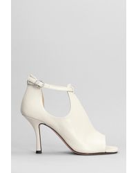Marc Ellis - High Heels Ankle Boots In Beige Leather - Lyst