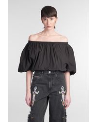 Isabel Marant - Topwear Bertille in Cotone Nero - Lyst