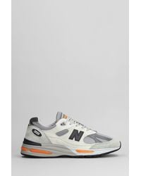 New Balance - 991 Sneakers In Grey Suede And Fabric - Lyst