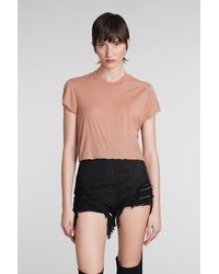 Rick Owens - Level T T-shirt In Rose-pink Cotton - Lyst