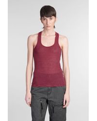 Isabel Marant - Canotta Thea in lino Rosso - Lyst
