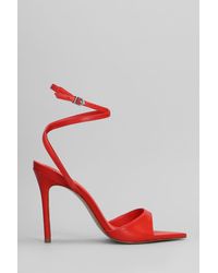 SCHUTZ SHOES - Sandali in Pelle Rossa - Lyst