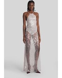 ANDAMANE - West Maxi Long Dress In Rose-pink Polyester - Lyst