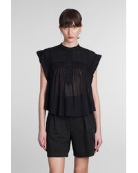 Isabel Marant - Leaza Blouse In Black Cotton - Lyst