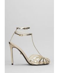 ALEVI - Stella 110 Sandals In Gold Leather - Lyst