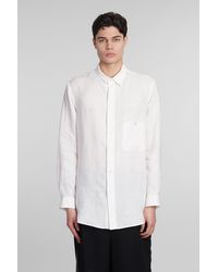 Y's Yohji Yamamoto - Shirt In White Linen - Lyst
