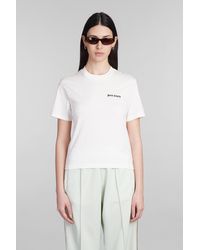 Palm Angels - T-shirt In Beige Cotton - Lyst