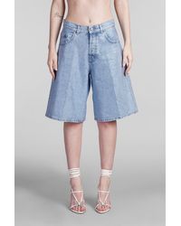 Haikure - Becky Shorts In Blue Cotton - Lyst
