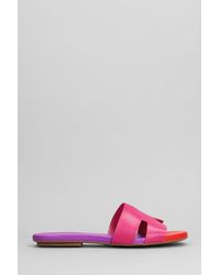 Carrano - Flats In Fuxia Leather - Lyst