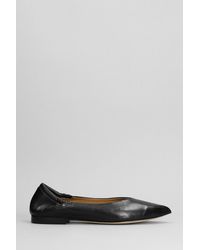 Anna F. - Ballet Flats In Black Leather - Lyst