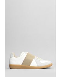 Maison Margiela - Replica Sneakers In White Suede And Leather - Lyst
