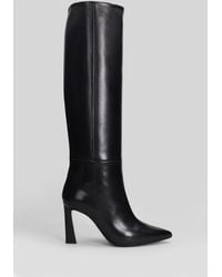 Anna F. - High Heels Boots In Black Leather - Lyst