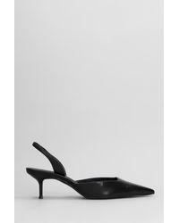 SCHUTZ SHOES - Decollete Paola Mid in Pelle Nera - Lyst
