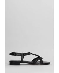 Bibi Lou - Sandali flats Ayla in Pelle Nera - Lyst