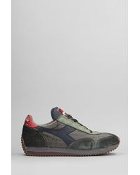 Diadora - Equipe H Sneakers In Green Suede And Fabric - Lyst