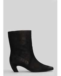 Marc Ellis - High Heels Ankle Boots In Black Leather - Lyst