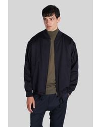 Barena - Giacca Bomber Giare in Lana Blu - Lyst