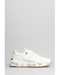 Premiata - Mase Sneakers In White Suede And Fabric - Lyst