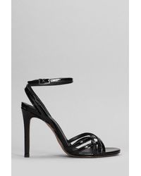 SCHUTZ SHOES - Sandals In Black Patent Leather - Lyst