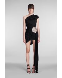 David Koma - Dress In Black Viscose - Lyst