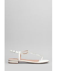 Bibi Lou - Pend Flats In White Leather - Lyst