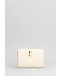 Marc Jacobs - The Mini Compact Wallet In White Leather - Lyst