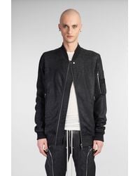 Rick Owens - Giacca Bomber Classic flight in Pelle Nera - Lyst
