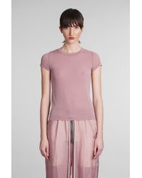 Rick Owens - Cropped Level T T-shirt In Rose-pink Polyamide Polyester - Lyst
