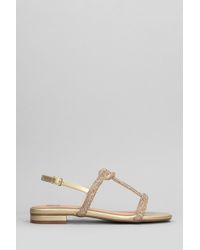 Bibi Lou - Caloy Flats In Gold Leather - Lyst