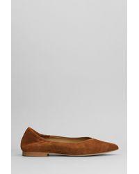 Anna F. - Ballet Flats In Leather Color Suede - Lyst