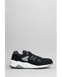 New Balance - 580 Sneakers In Black Suede And Leather - Lyst