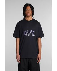 OAMC - T-Shirt in Cotone Nero - Lyst