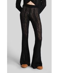 Alanui - Pants In Black Wool - Lyst