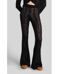 Alanui - Pants In Black Wool - Lyst