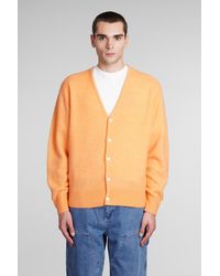 Stussy - Cardigan In Orange Wool - Lyst