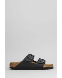 Birkenstock - Sandali flats Arizona in Pelle Nera - Lyst