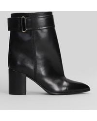 Lella Baldi - High Heels Ankle Boots In Black Leather - Lyst